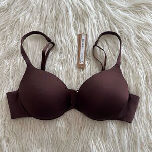 Skims Ultimate Push up Plunge Bra Cocoa Size 34B